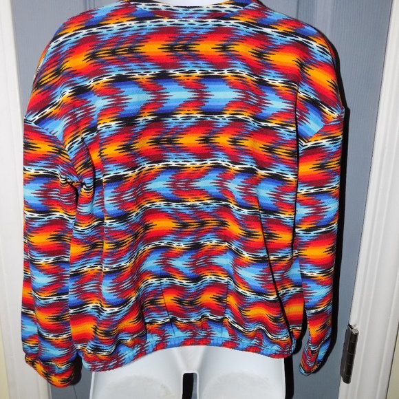 LuLaRoe Monroe Tribal Print Jacket Size 8 Girl's - Picture 3 of 3